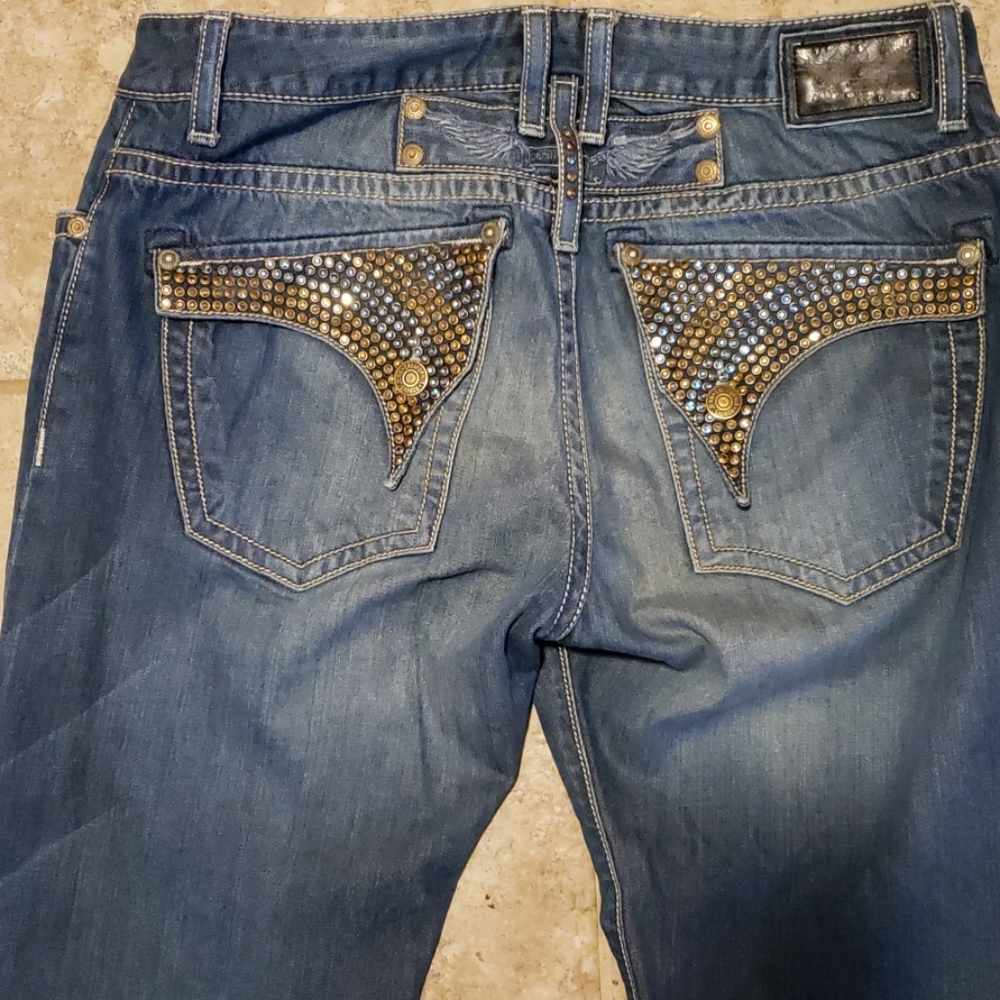 Mens Robin's Jean's With Crystals size 36x32